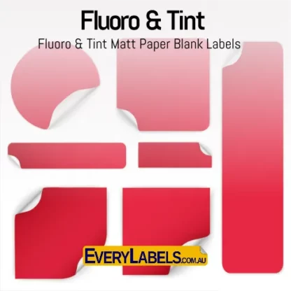 fluoro tint matt paper labels blank general purpose