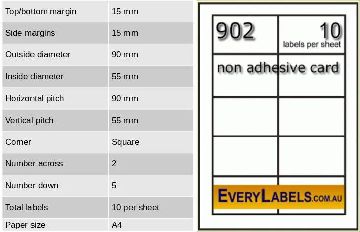 902 non adhesive card table