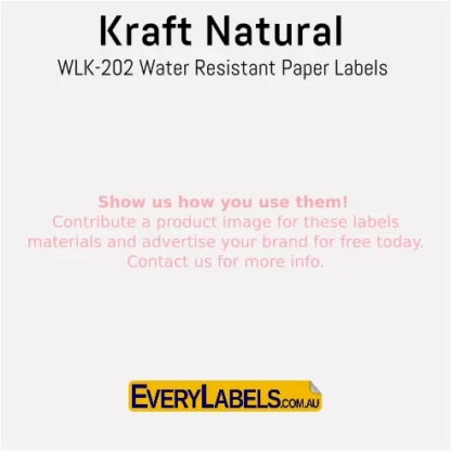 brown paper kraft natural wlk 202 water resistant blank paper labels