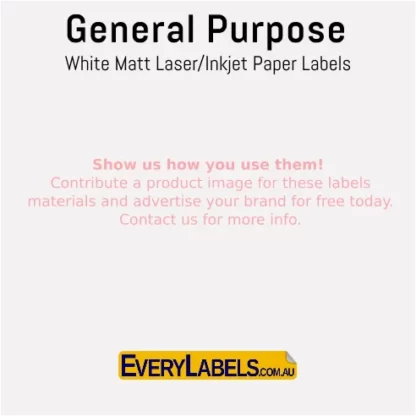general purpose white matt laser inkjet paper labels