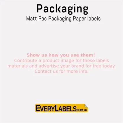matt pac packaging blank paper labels
