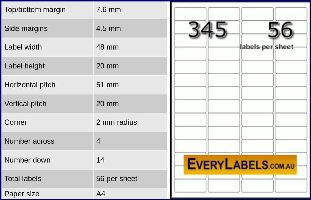 345 rectangle self adhesive blank labels