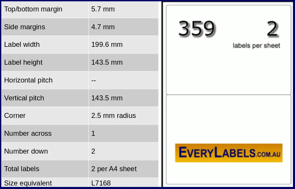 359 rectangle self adhesive blank labels 199.6 x 143.5 0 table