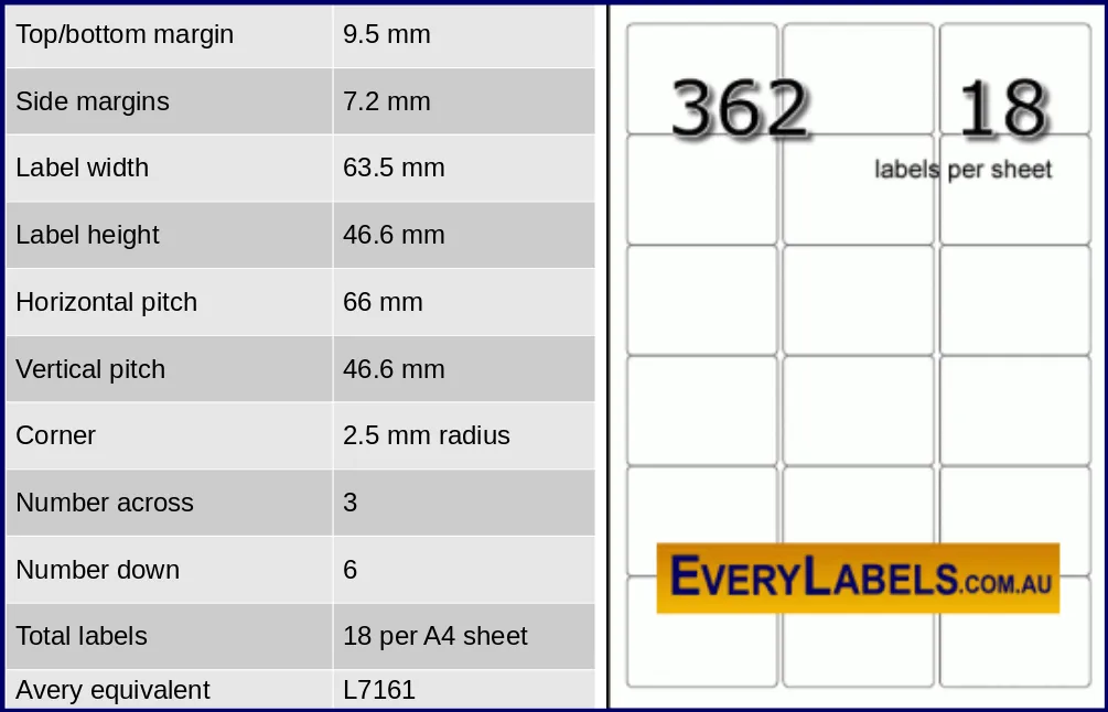 362 rectangle self adhesive blank labels