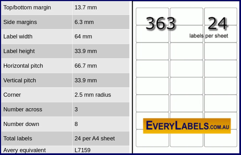363 rectangle self adhesive blank labels