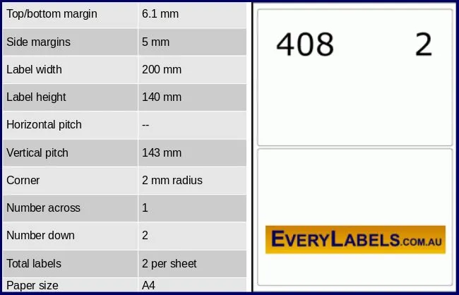 408 rectangle self adhesive blank labels 200 x 140 0 table result