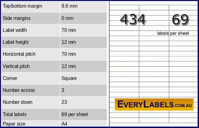 434 rectangle self adhesive blank labels