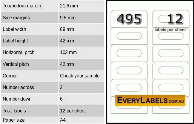 495 media audio cassette self adhesive blank labels 12 0 table result