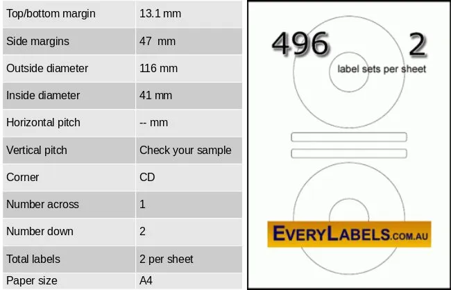 496 media cd dvd self adhesive blank labels 2 sets 0 table result