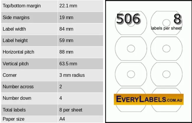 506 media cd dvd self adhesive blank labels 8 0 table result