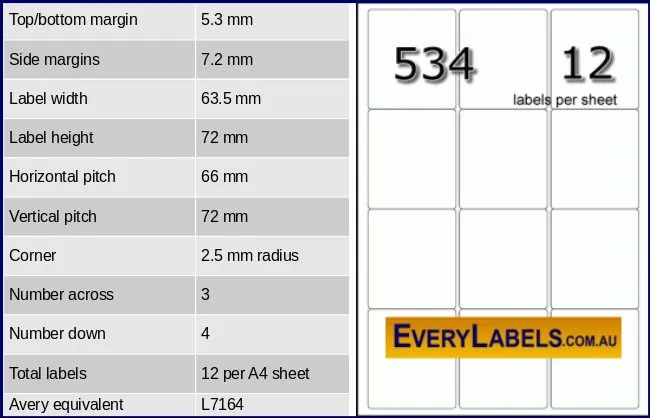 534 rectangle self adhesive blank labels