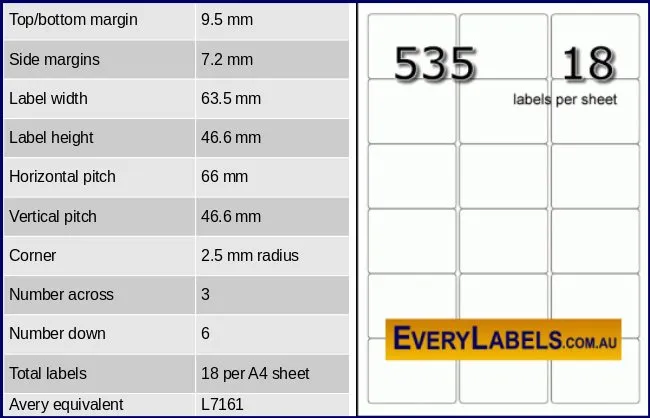 535 rectangle self adhesive blank labels