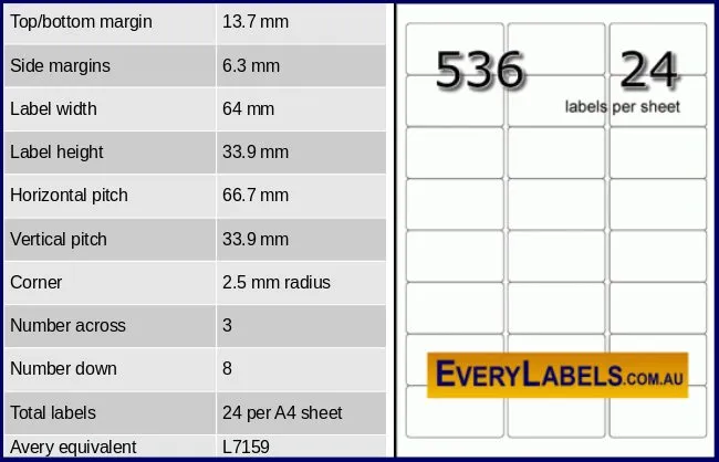 536 rectangle self adhesive blank labels