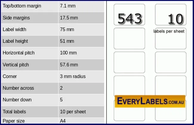 543 rectangle self adhesive blank labels