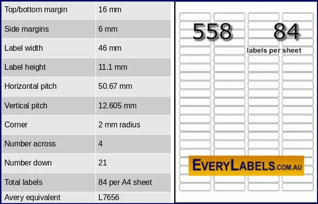 558 rectangle self adhesive blank labels
