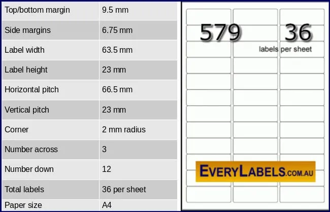 579 rectangle self adhesive blank labels