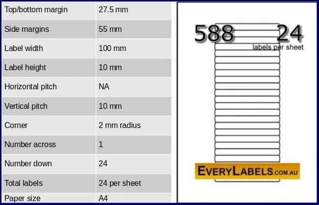 588 rectangle self adhesive blank labels