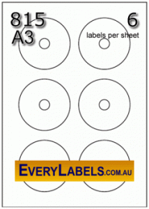 A3 6 labels - 815 - CD/DVD