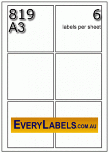 A3 - 6 labels - 819 - 130x130