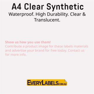 A4 Waterproof Clear labels