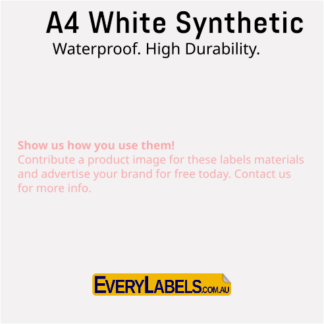 A4 White Synthetic Labels