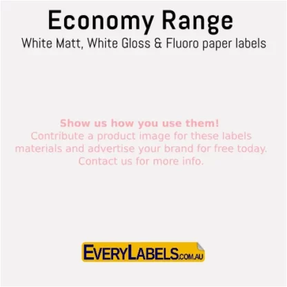 economy discount paper labels stationery range white matt gloss fluoro