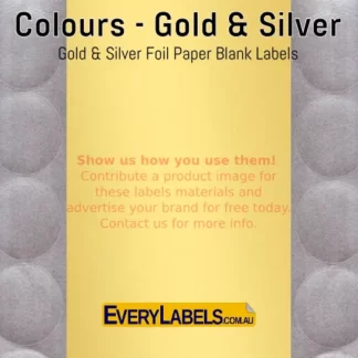 gold silver colors colours foil blank paper labels 1