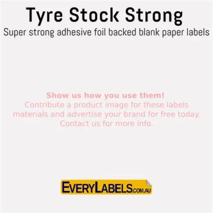tyre stock strong adhesive foil blank paper labels