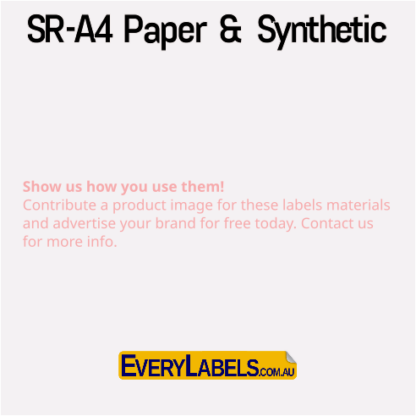 SR A4 waterproof white coloured paper synthetic printable blank labels laser