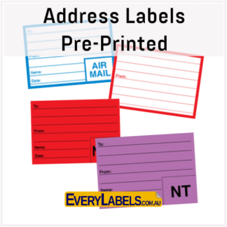 access signs pre printed labels air mail vic tas qld nt wa