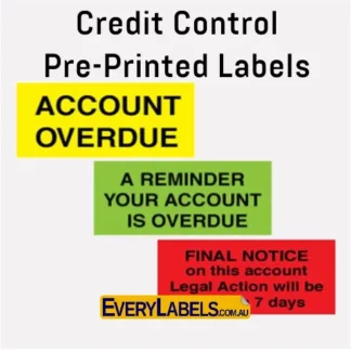 pre printed labels credit control